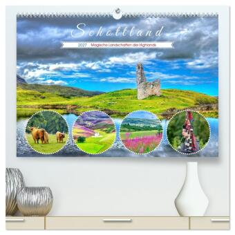Naptár/Határidőnapló Schottland - Magische Landschaften der Highlands (hochwertiger Premium Wandkalender 2027 DIN A2 quer), Kunstdruck in Hochglanz Calvendo