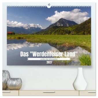 Naptár/Határidőnapló Werdenfelser Land (hochwertiger Premium Wandkalender 2027 DIN A2 quer), Kunstdruck in Hochglanz Calvendo