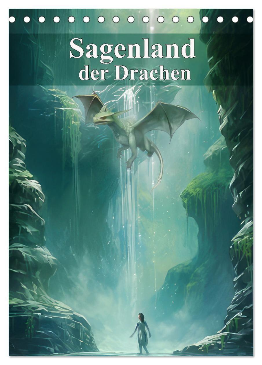 Kalendář/Diář Sagenland der Drachen (Tischkalender 2027 DIN A5 hoch), CALVENDO Monatskalender Calvendo