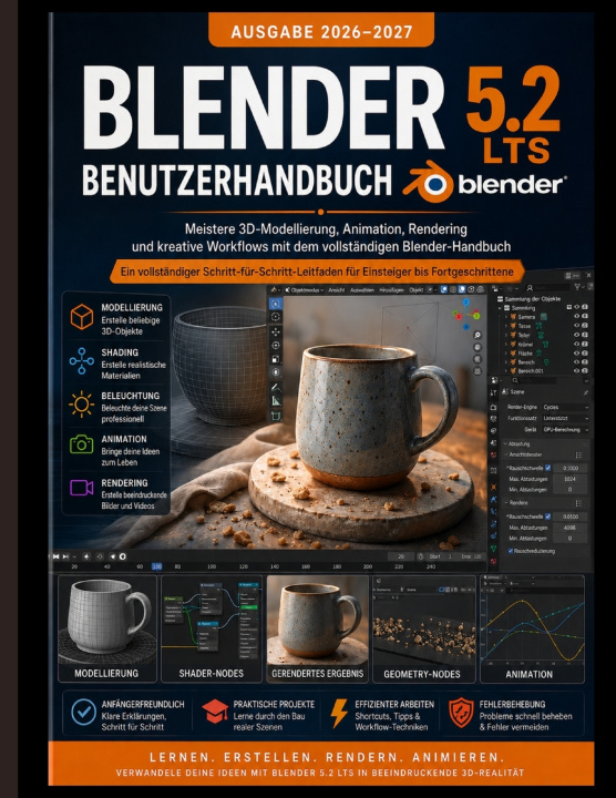 Buch BLENDER 5.2 LTS BENUTZERHANDBUCH 2026-2027 Jacob White