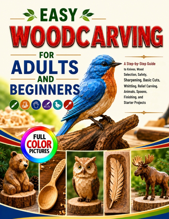 Buch EASY WOODCARVING FOR ADULTS AND BEGINNERS Hasen Petersen