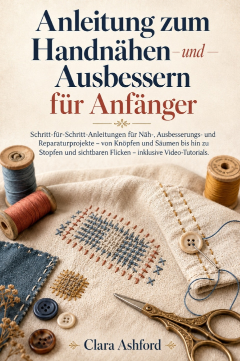 Buch Anleitung zum Handnähen und Ausbessern für Anfänger Clara Ashford
