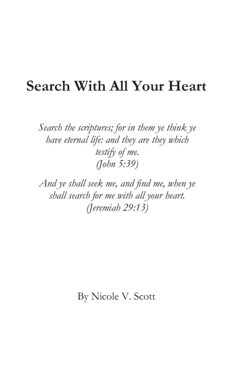 Book Search With All Your Heart Nicole V. Scott