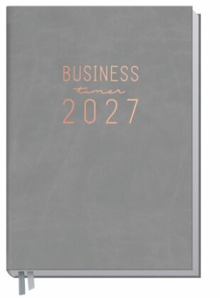 Kalender/Terminbuch Business-Timer 26/27 17 Monate KL [Grau-Rosé] Andreas Reiter