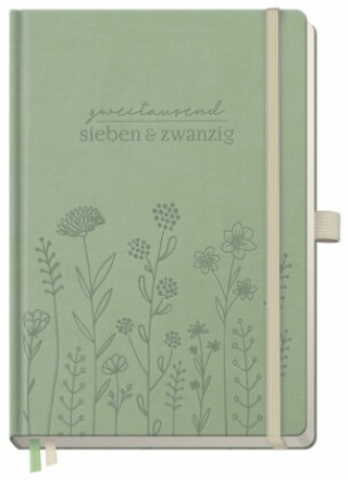 Naptár/Határidőnapló Wochen-Notiz-Timer Classic 26/27 A5 17 Monate [Fine Flowers Salbei] Andreas Reiter