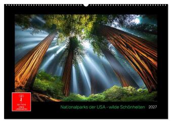 Naptár/Határidőnapló Nationalparks der USA - wilde Schönheiten (Wandkalender 2027 DIN A2 quer), CALVENDO Monatskalender Calvendo