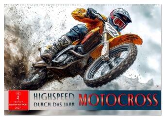 Kalender/Terminbuch Motocross - Highspeed durch das Jahr (Wandkalender 2027 DIN A2 quer), CALVENDO Monatskalender Calvendo