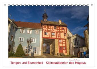 Kalendář/Diář Tengen und Blumenfeld - Kleinstadtperlen des Hegaus (Tischkalender 2027 DIN A5 quer), CALVENDO Monatskalender Calvendo