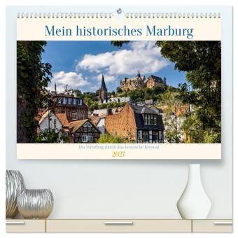 Kalender/agenda Mein historisches Marburg (hochwertiger Premium Wandkalender 2027 DIN A2 quer), Kunstdruck in Hochglanz Calvendo
