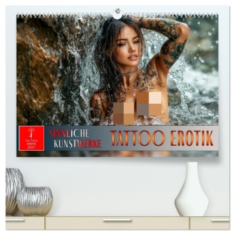 Naptár/Határidőnapló Tattoo Erotik - Sinnliche Kunstwerke (hochwertiger Premium Wandkalender 2027 DIN A2 quer), Kunstdruck in Hochglanz Calvendo