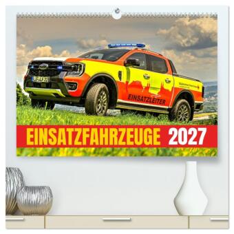 Kalender/agenda Einsatzfahrzeuge 112 (hochwertiger Premium Wandkalender 2027 DIN A2 quer), Kunstdruck in Hochglanz Calvendo