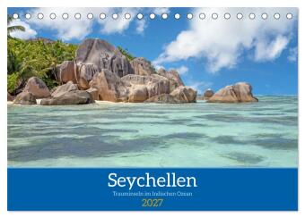 Kalender/agenda Seychellen - Trauminseln im Indischen Ozean (Tischkalender 2027 DIN A5 quer), CALVENDO Monatskalender Calvendo