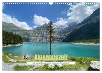 Naptár/Határidőnapló Alpenauszeit - Schweizer Bergsommermomente für die Seele (Wandkalender 2027 DIN A3 quer), CALVENDO Monatskalender Calvendo