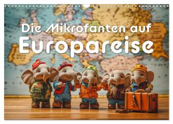 Naptár/Határidőnapló Die Mikrofanten auf Europareise (Wandkalender 2027 DIN A3 quer), CALVENDO Monatskalender Calvendo