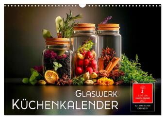 Naptár/Határidőnapló Küchenkalender Glaswerk (Wandkalender 2027 DIN A3 quer), CALVENDO Monatskalender Calvendo