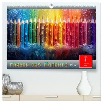 Kalender/Terminbuch Farben des Moments (hochwertiger Premium Wandkalender 2027 DIN A2 quer), Kunstdruck in Hochglanz Calvendo