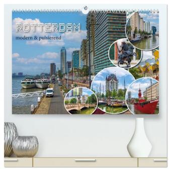 Naptár/Határidőnapló Rotterdam - modern und pulsierend (hochwertiger Premium Wandkalender 2027 DIN A2 quer), Kunstdruck in Hochglanz Calvendo
