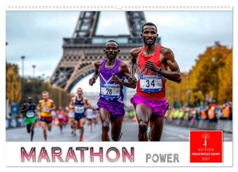 Naptár/Határidőnapló Marathon Power (Wandkalender 2027 DIN A2 quer), CALVENDO Monatskalender Calvendo
