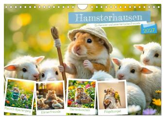 Kalender/Terminbuch Hamsterhausen - Ein Hamster und seine tierischen Freunde (Wandkalender 2027 DIN A4 quer), CALVENDO Monatskalender Calvendo