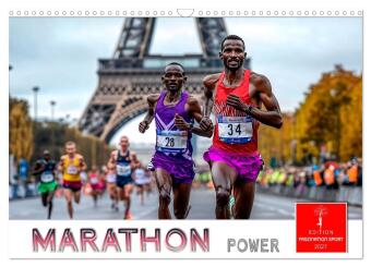 Calendário/Diário Marathon Power (Wandkalender 2027 DIN A3 quer), CALVENDO Monatskalender Calvendo