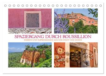Naptár/Határidőnapló Spaziergang durch Roussillon (Tischkalender 2027 DIN A5 quer), CALVENDO Monatskalender Calvendo