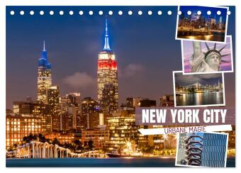 Naptár/Határidőnapló NEW YORK CITY Urbane Magie (Tischkalender 2027 DIN A5 quer), CALVENDO Monatskalender Calvendo