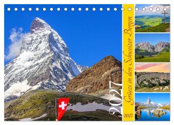 Kalender/Terminbuch Grüezi in den Schweizer Bergen (Tischkalender 2027 DIN A5 quer), CALVENDO Monatskalender Calvendo