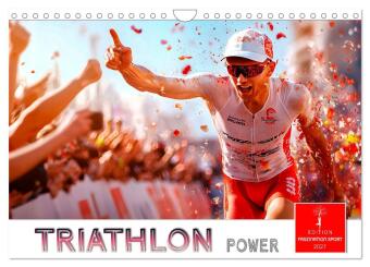 Kalendář/Diář Triathlon Power (Wandkalender 2027 DIN A4 quer), CALVENDO Monatskalender Calvendo