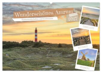 Kalendář/Diář Wunderschönes Amrum (Wandkalender 2027 DIN A2 quer), CALVENDO Monatskalender Calvendo