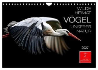 Kalender/Terminbuch Wilde Heimat - Vögel unserer Natur (Wandkalender 2027 DIN A4 quer), CALVENDO Monatskalender Calvendo