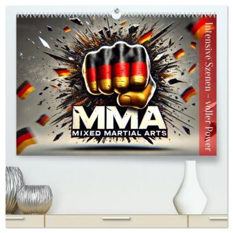 Kalender/Terminbuch MMA Germany - Mixed Martial Arts Power (hochwertiger Premium Wandkalender 2027 DIN A2 quer), Kunstdruck in Hochglanz Calvendo