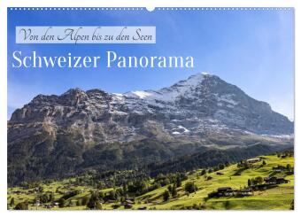 Kalender/Terminbuch Schweizer Panorama - Von den Alpen bis zu den Seen (Wandkalender 2027 DIN A2 quer), CALVENDO Monatskalender Calvendo