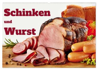 Naptár/Határidőnapló Schinken und Wurst (Wandkalender 2027 DIN A2 quer), CALVENDO Monatskalender Calvendo