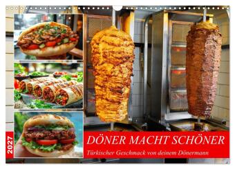 Kalender/agenda Döner macht schöner, türkischer Geschmack von deinem Dönermann (Wandkalender 2027 DIN A3 quer), CALVENDO Monatskalender Calvendo