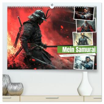 Calendario/Agenda Mein Samurai (hochwertiger Premium Wandkalender 2027 DIN A2 quer), Kunstdruck in Hochglanz Calvendo