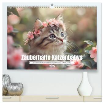 Kalendár/Diár Zauberhafte Katzenbabys (hochwertiger Premium Wandkalender 2027 DIN A2 quer), Kunstdruck in Hochglanz Calvendo