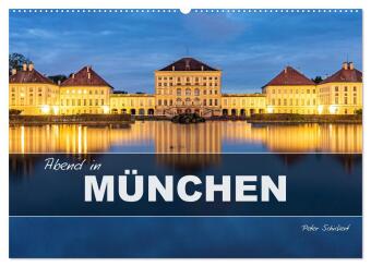 Naptár/Határidőnapló Abend in München (Wandkalender 2027 DIN A2 quer), CALVENDO Monatskalender Calvendo