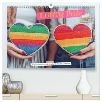 Naptár/Határidőnapló LGBTQ Pride - Regenbogenzeit, der Kalender für Vielfalt und Liebe (hochwertiger Premium Wandkalender 2027 DIN A2 quer), Kunstdruck in Hochglanz Calvendo