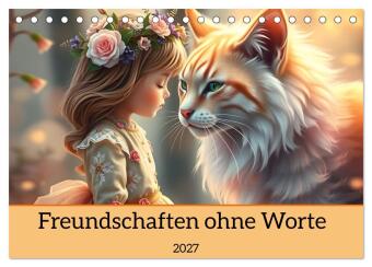 Naptár/Határidőnapló Freundschaften ohne Worte (Tischkalender 2027 DIN A5 quer), CALVENDO Monatskalender Calvendo