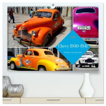 Kalender/agenda Chevy 1940-1941 - Mit 80 plus unterwegs in Kuba (hochwertiger Premium Wandkalender 2027 DIN A2 quer), Kunstdruck in Hochglanz Calvendo