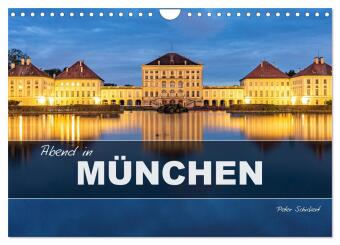 Календар/тефтер Abend in München (Wandkalender 2027 DIN A4 quer), CALVENDO Monatskalender Calvendo