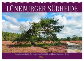 Naptár/Határidőnapló Lüneburger Südheide (Wandkalender 2027 DIN A2 quer), CALVENDO Monatskalender Calvendo