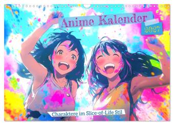 Kalender/agenda Anime Kalender - Charaktere im Slice-of-Life Stil (Wandkalender 2027 DIN A3 quer), CALVENDO Monatskalender Calvendo