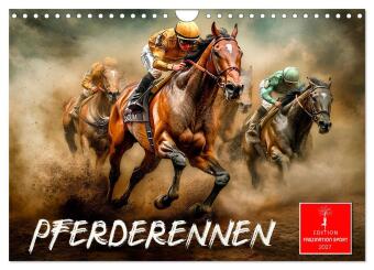 Kalender/Terminbuch Pferderennen (Wandkalender 2027 DIN A4 quer), CALVENDO Monatskalender Calvendo