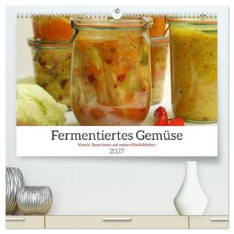 Naptár/Határidőnapló Fermentiertes Gemüse (hochwertiger Premium Wandkalender 2027 DIN A2 quer), Kunstdruck in Hochglanz Calvendo