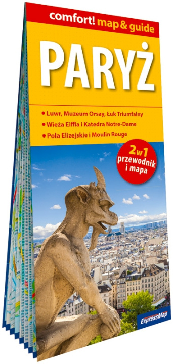 Buch Paryż 2w1 przewodnik i mapa laminowana Marta Kiełczewska-Konopka