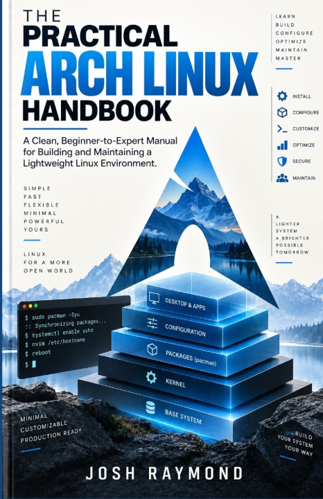 Carte THE PRACTICAL ARCH LINUX HANDBOOK JOSH RAYMOND