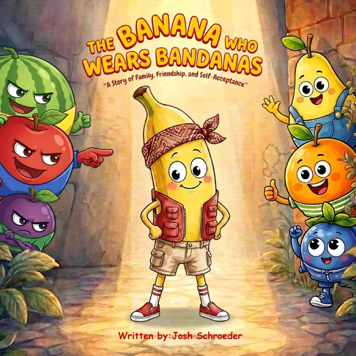 Kniha The Banana Who Wears Bandanas Josh Schroeder