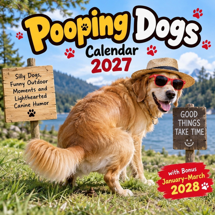 Livro Pooping Dogs Calendar 2027 Roland K. Duggan