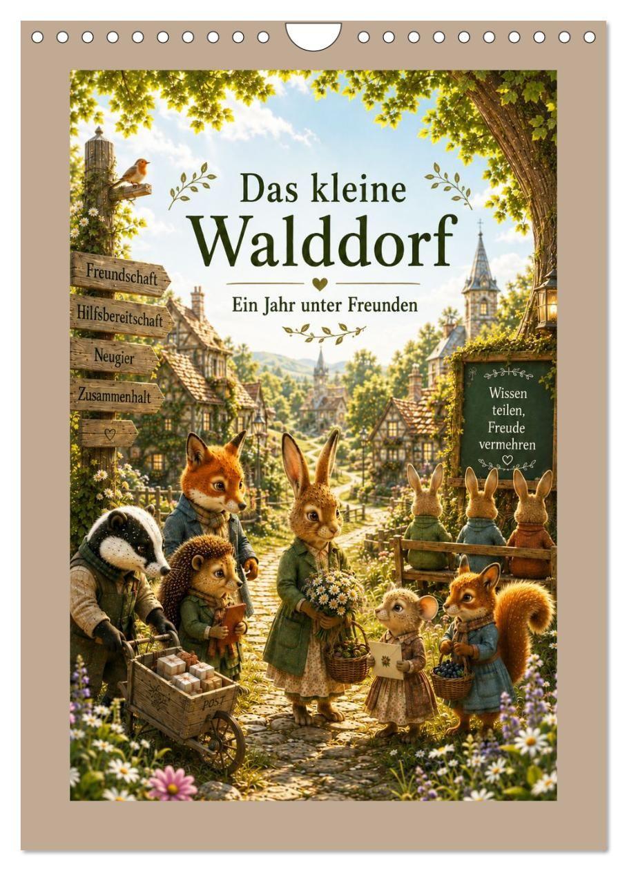 Kalendár/Diár Das kleine Walddorf (Wandkalender 2027 DIN A4 hoch), CALVENDO Monatskalender Calvendo
